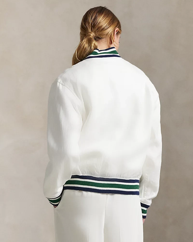 US Open Linen Bomber Jacket