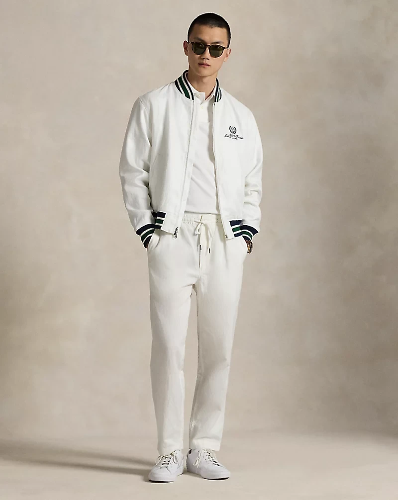 US Open Lateef Slim Tapered Linen Pant