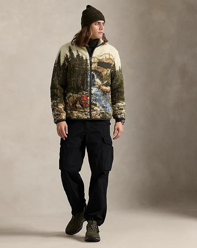 Pile Fleece Graphic Jacket