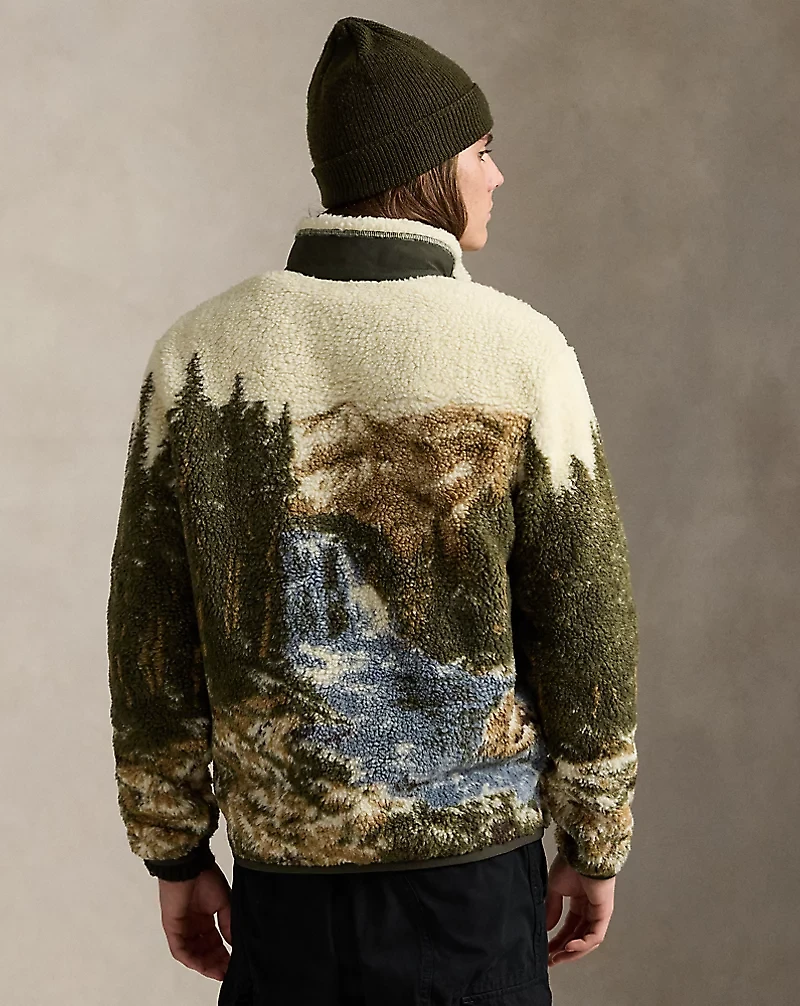 Pile Fleece Graphic Jacket