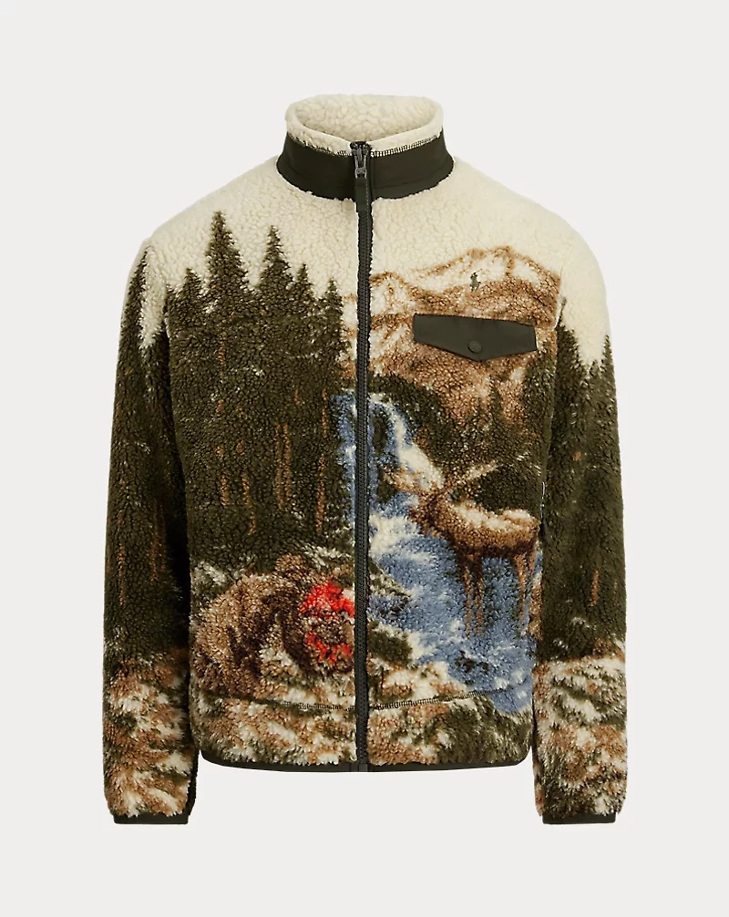 Pile Fleece Graphic Jacket