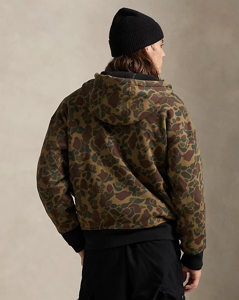 Camo Double-Knit Fleece Hoodie