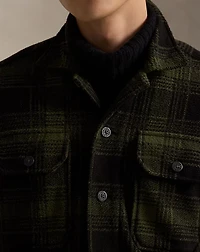 Plaid Pile Fleece Shirt Jacket