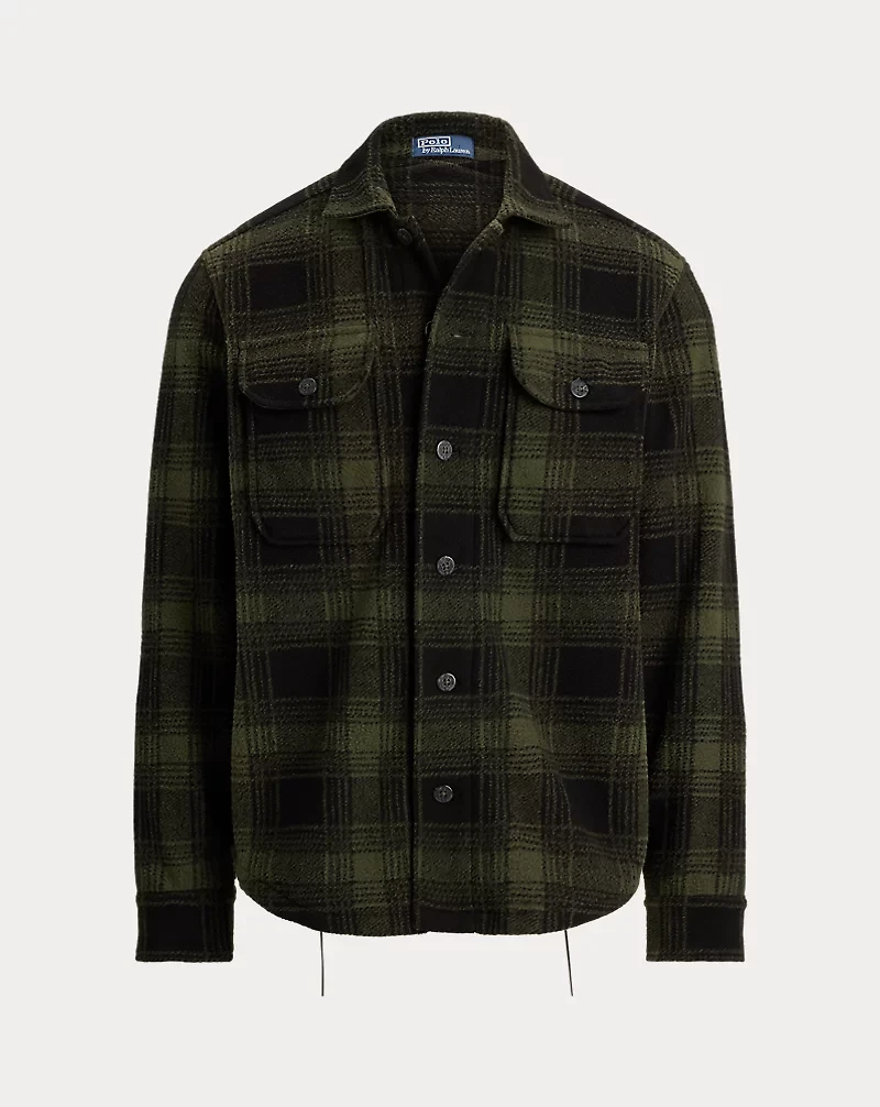 Plaid Pile Fleece Shirt Jacket