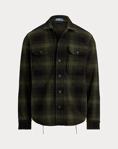 Plaid Pile Fleece Shirt Jacket