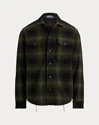Plaid Pile Fleece Shirt Jacket