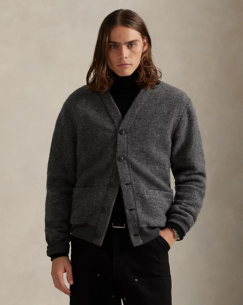 Felted Wool-Blend Cardigan