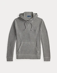 Textured Wool-Cotton Hooded Sweater