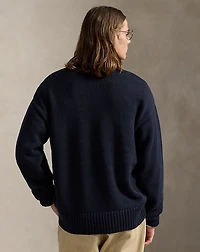Big Fit Logo-Intarsia Cotton Sweater