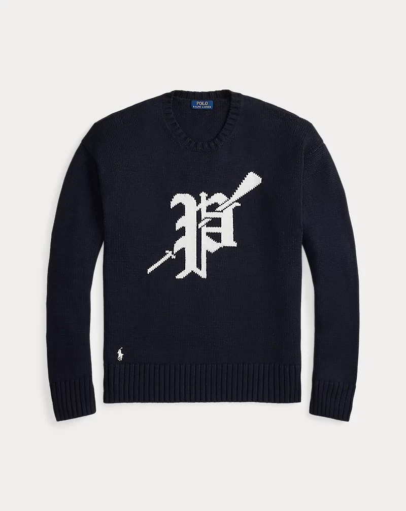 Big Fit Logo-Intarsia Cotton Sweater