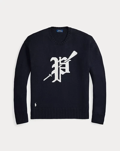 Big Fit Logo-Intarsia Cotton Sweater