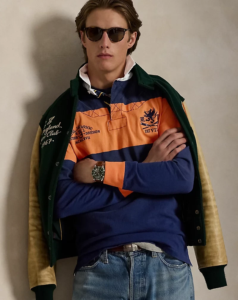 Classic Fit Embroidered Rugby Shirt