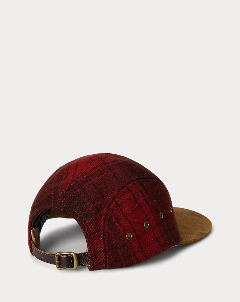 Suede-Bill Plaid Ball Cap