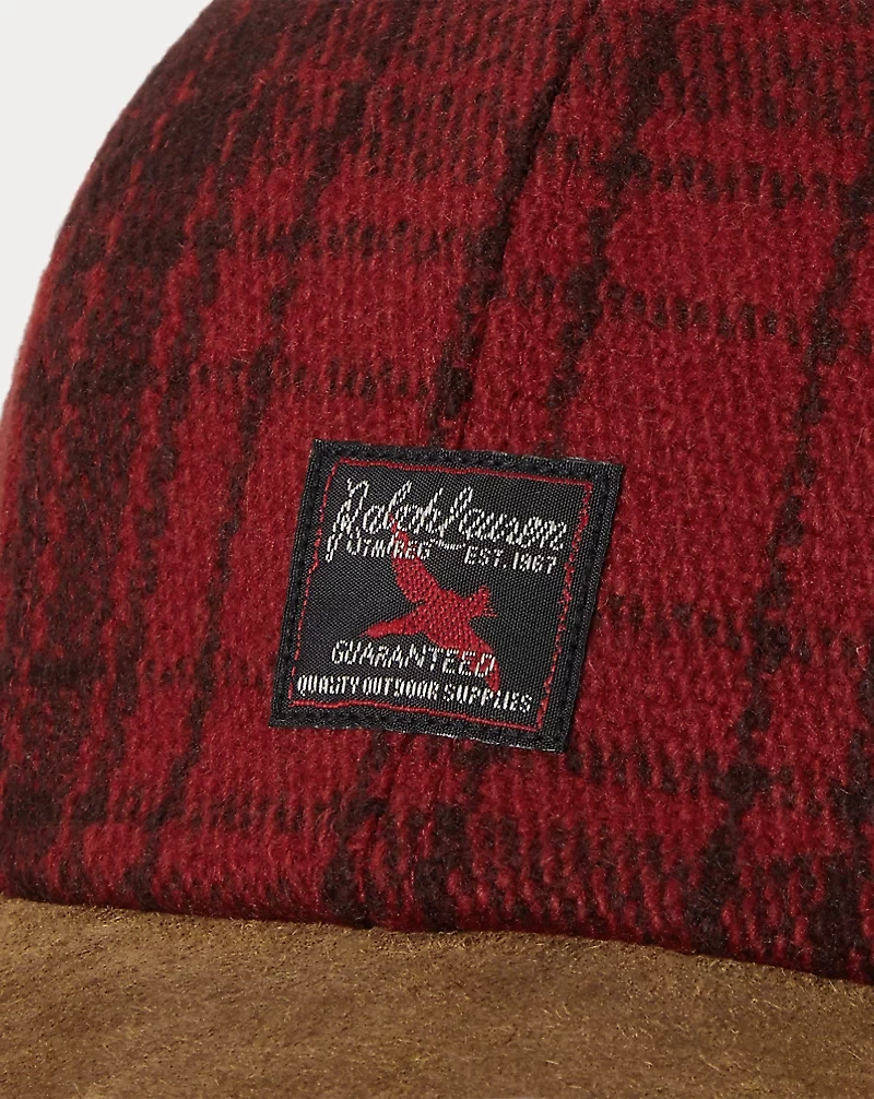 Suede-Bill Plaid Ball Cap