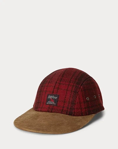 Suede-Bill Plaid Ball Cap
