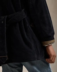 Shearling-Collar Corduroy Ranch Coat