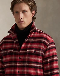 Classic Fit Plaid Flannel Camp Shirt