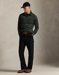 Fair Isle–Inspired Estate-Rib Pullover