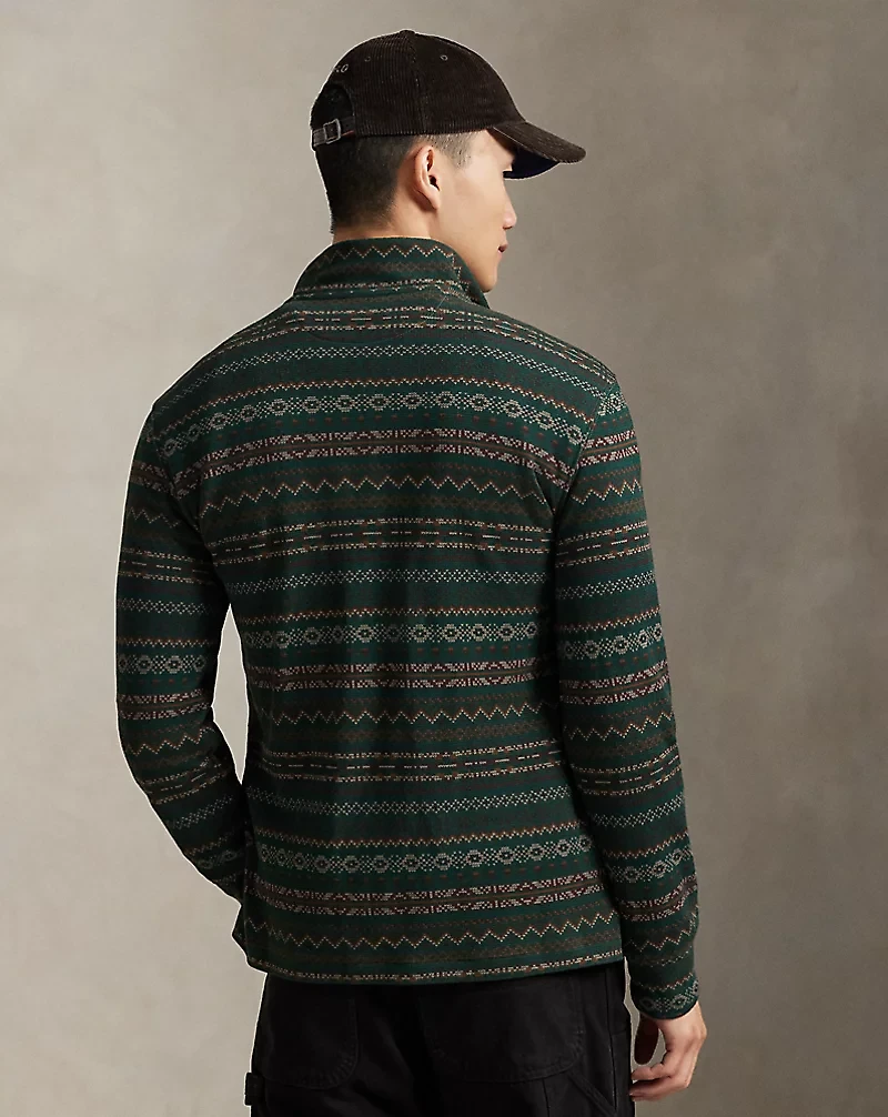 Fair Isle–Inspired Estate-Rib Pullover