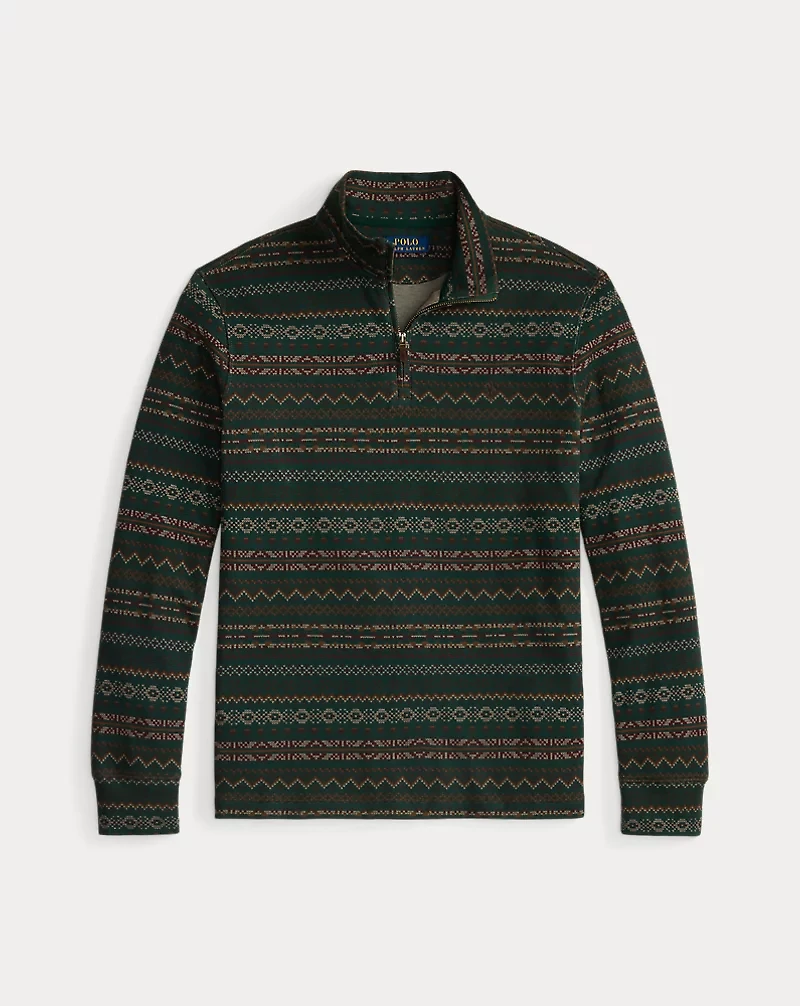 Fair Isle–Inspired Estate-Rib Pullover