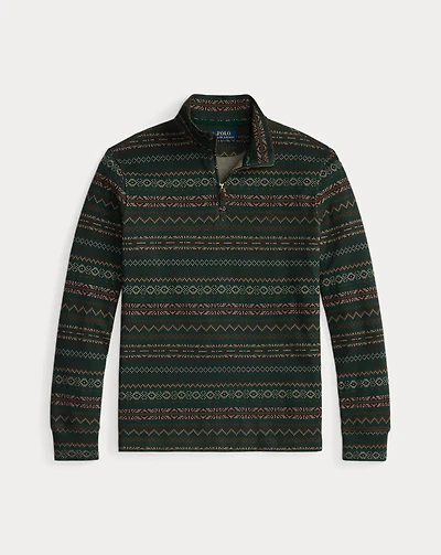 Fair Isle–Inspired Estate-Rib Pullover