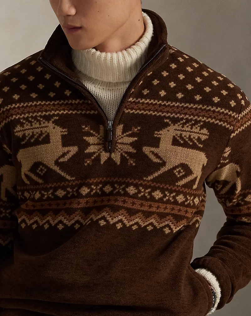 Brushed Fleece Quarter-Zip Pullover