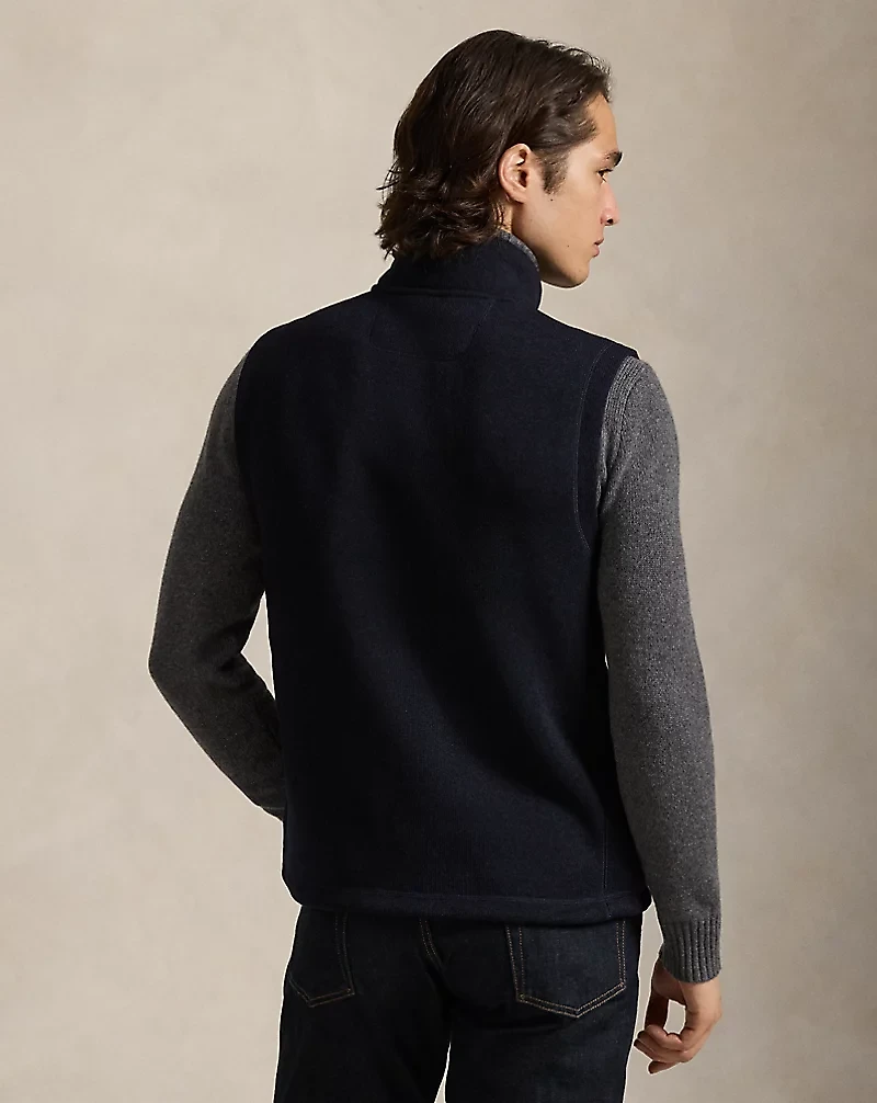 Brushed Fleece Mockneck Vest