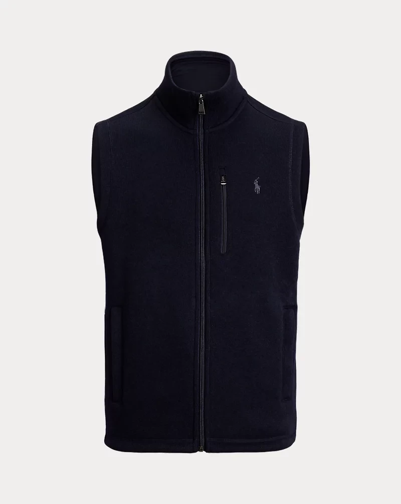 Brushed Fleece Mockneck Vest