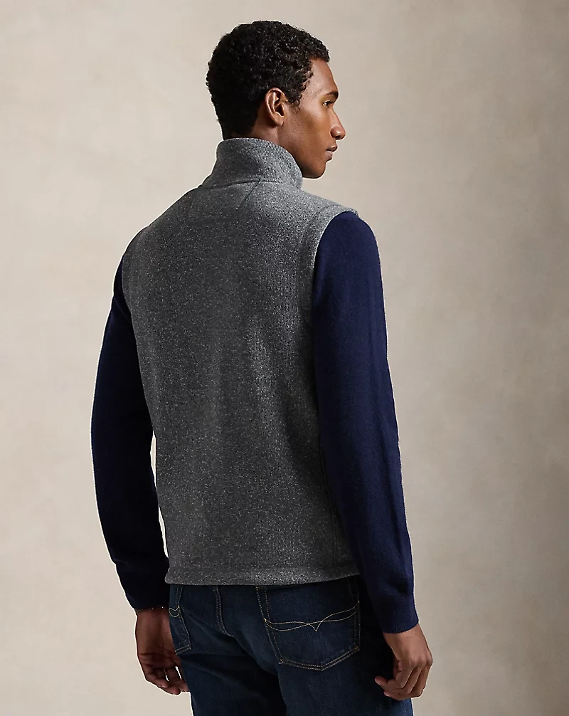 Brushed Fleece Mockneck Vest