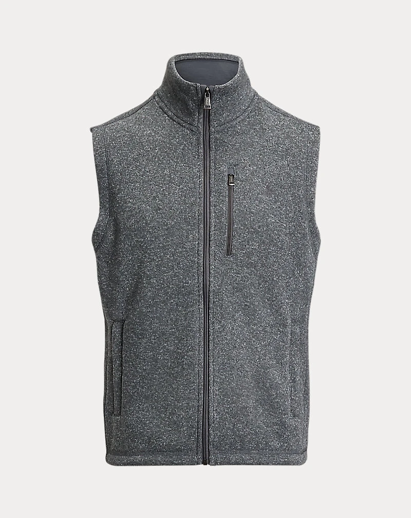 Brushed Fleece Mockneck Vest