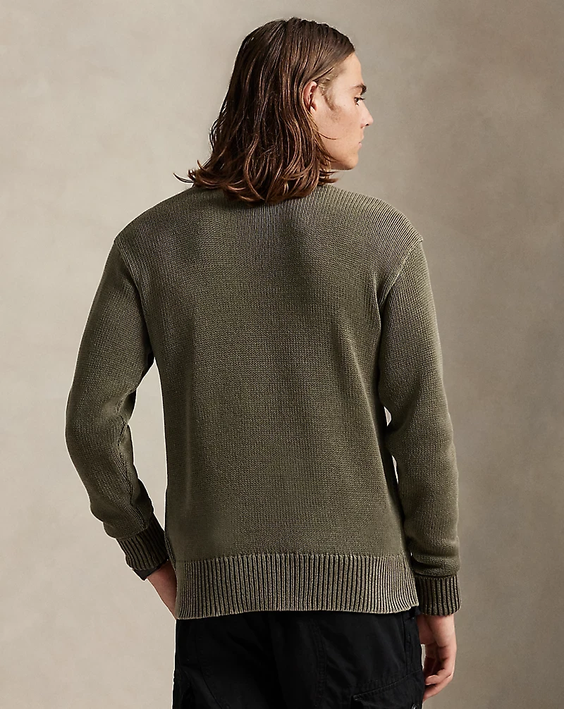 Garment-Dyed Cotton Sweater