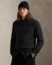 Aran-Knit Flag Wool-Blend Sweater