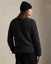 Aran-Knit Flag Wool-Blend Sweater