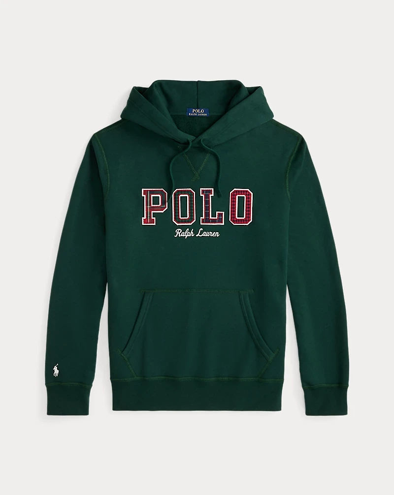 The RL Fleece Plaid-Logo Hoodie