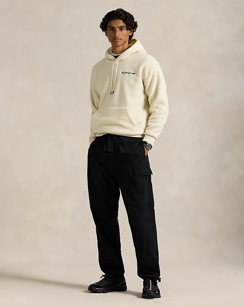 Relaxed Fit Logo Pile Fleece Hoodie