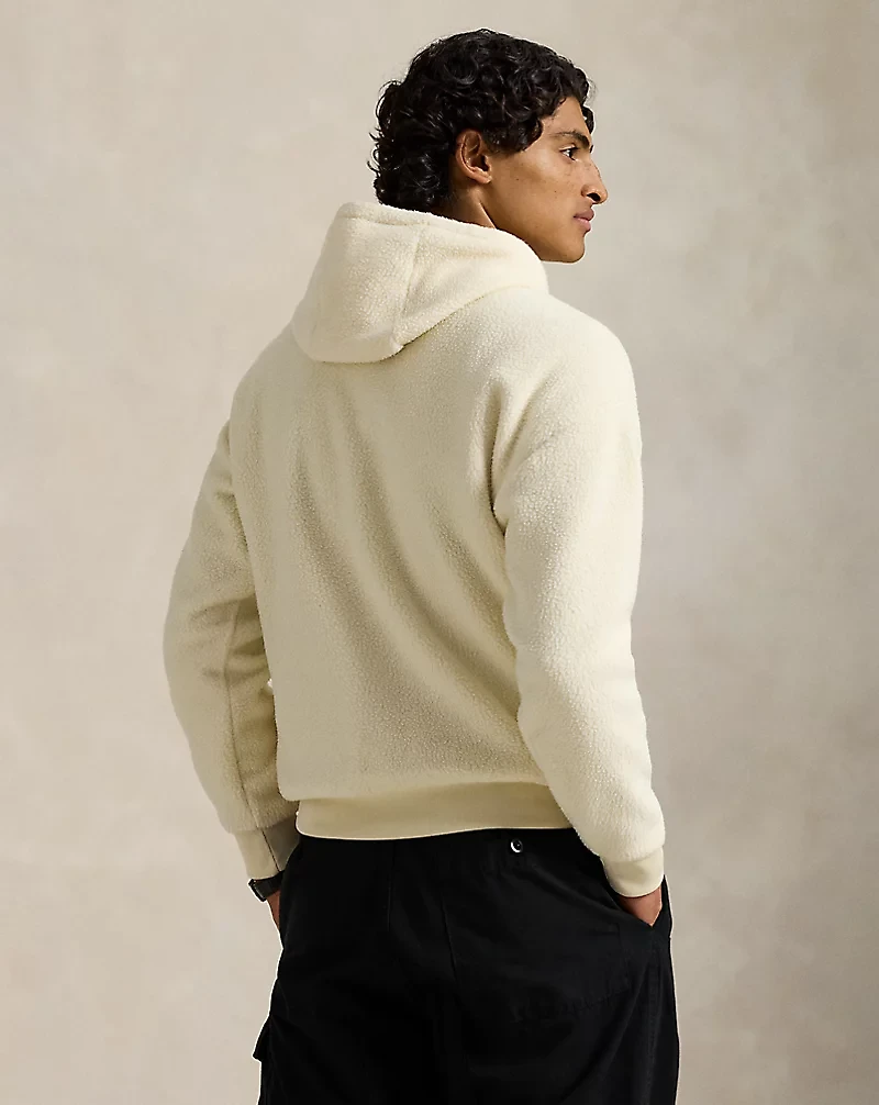 Relaxed Fit Logo Pile Fleece Hoodie