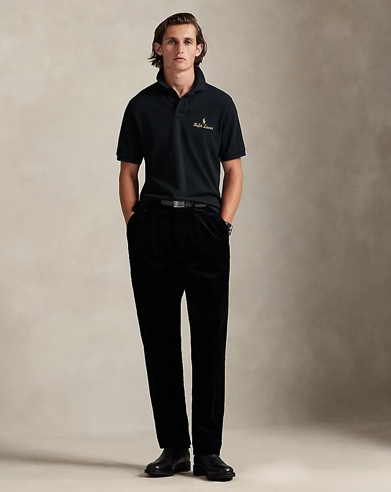 Classic Fit Logo Mesh Polo Shirt