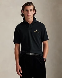 Classic Fit Logo Mesh Polo Shirt