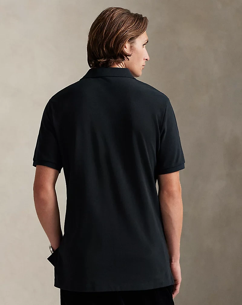 Classic Fit Logo Mesh Polo Shirt
