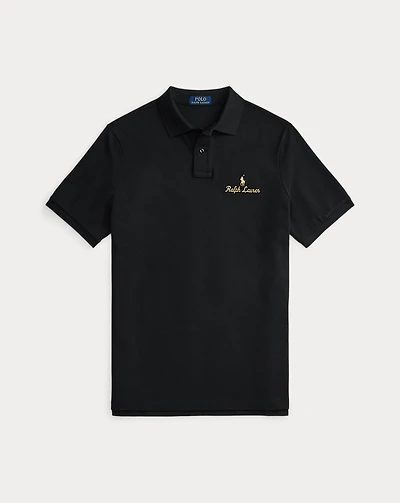 Classic Fit Logo Mesh Polo Shirt