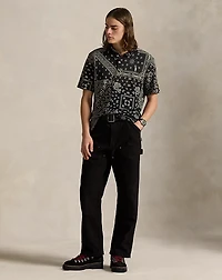 Classic Fit Bandanna Mesh Polo Shirt