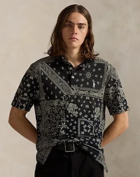 Classic Fit Bandanna Mesh Polo Shirt