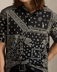 Classic Fit Bandanna Mesh Polo Shirt