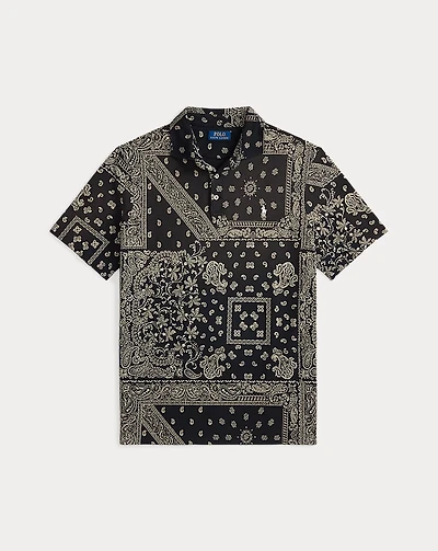Classic Fit Bandanna Mesh Polo Shirt