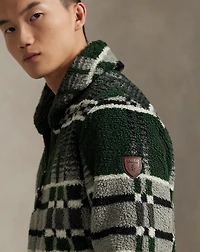 Geometric-Print Pile Fleece Jacket