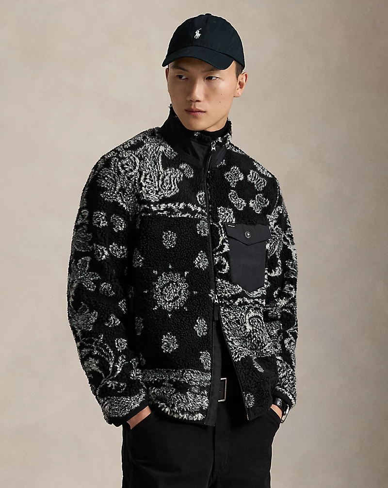 Bandanna-Patterned Hybrid Jacket
