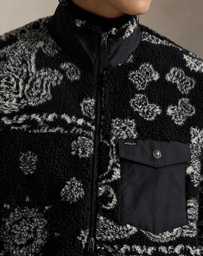 Bandanna-Patterned Hybrid Jacket