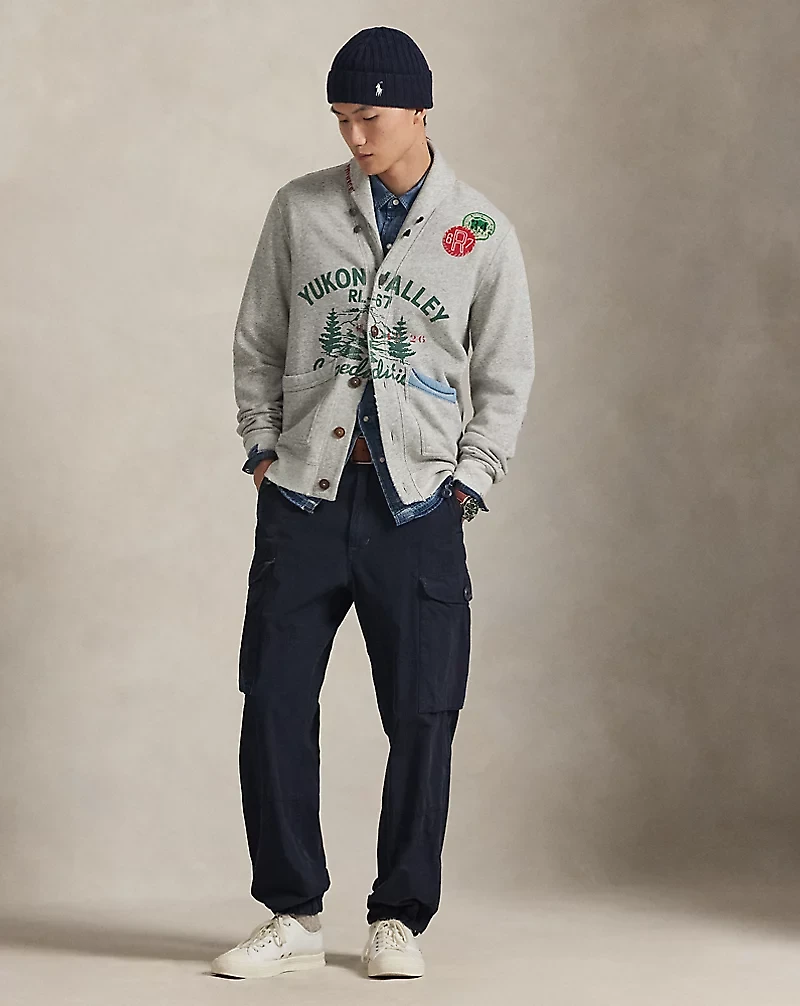 Fleece Graphic Cardigan