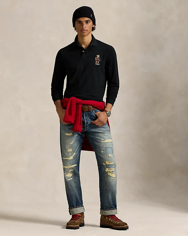 Classic Fit Polo Bear Mesh Shirt