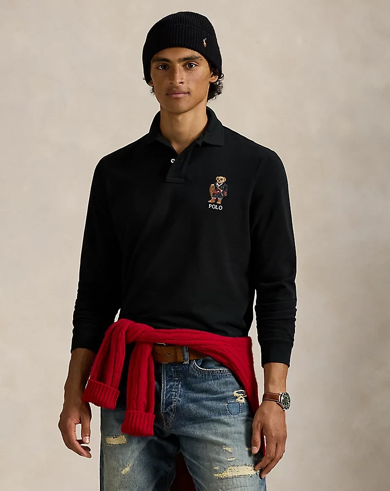 Classic Fit Polo Bear Mesh Shirt